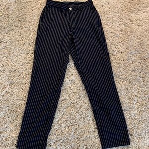 Blue and White Striped Pants
